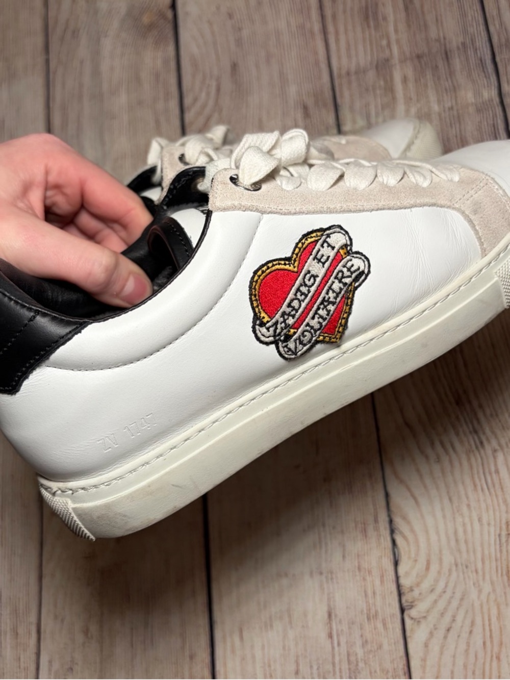 Zadig & Voltaire Heart Logo-Patch Sneakers - Picture 9 of 11